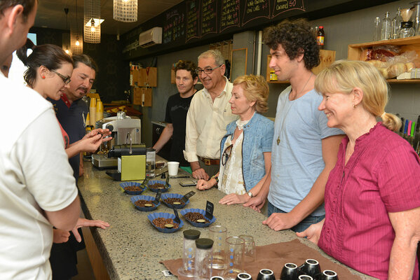 Testing different blends for our capsules.