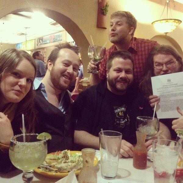 Chamomilewhisky's tweet image. Singing #recordcontracts with #countywide and #margaritas!!