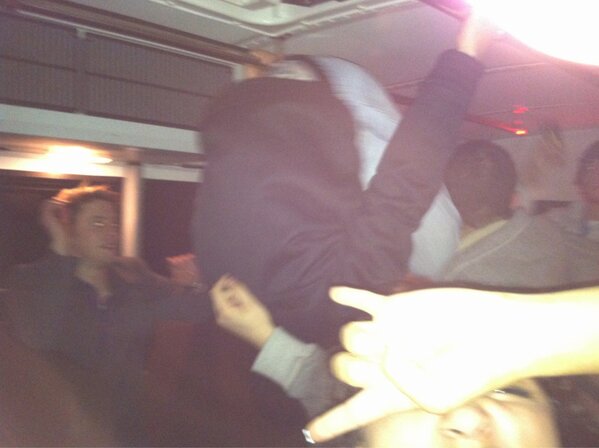 shleyrobson's tweet photo. Yes people are doing flips on the happy bus right now http://t.co/tLKzcjUu