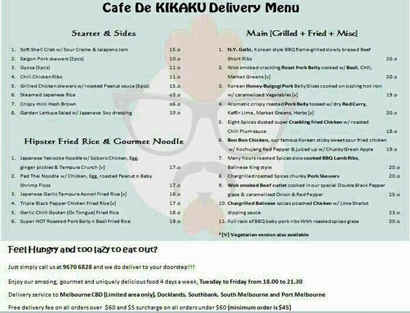 Christinelay91's tweet photo. #cafedekikaku delivery menu http://t.co/W66RrCT9