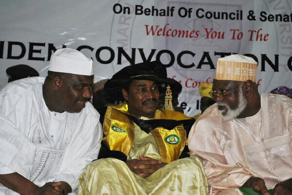 With Dr. Ibrahim shehu shema,&amp; Gen. Abdulsalam Abubakar @ convocation ceremony of Umaru musa yar'adua university.