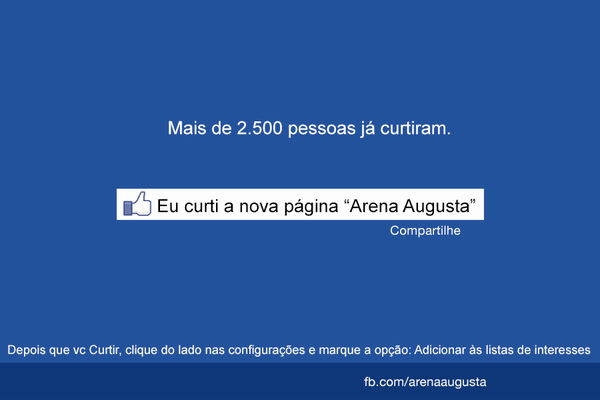 arena_augusta's tweet photo. Já curtiu a nossa página oficial? RT RT RT http://t.co/N09BdxZL