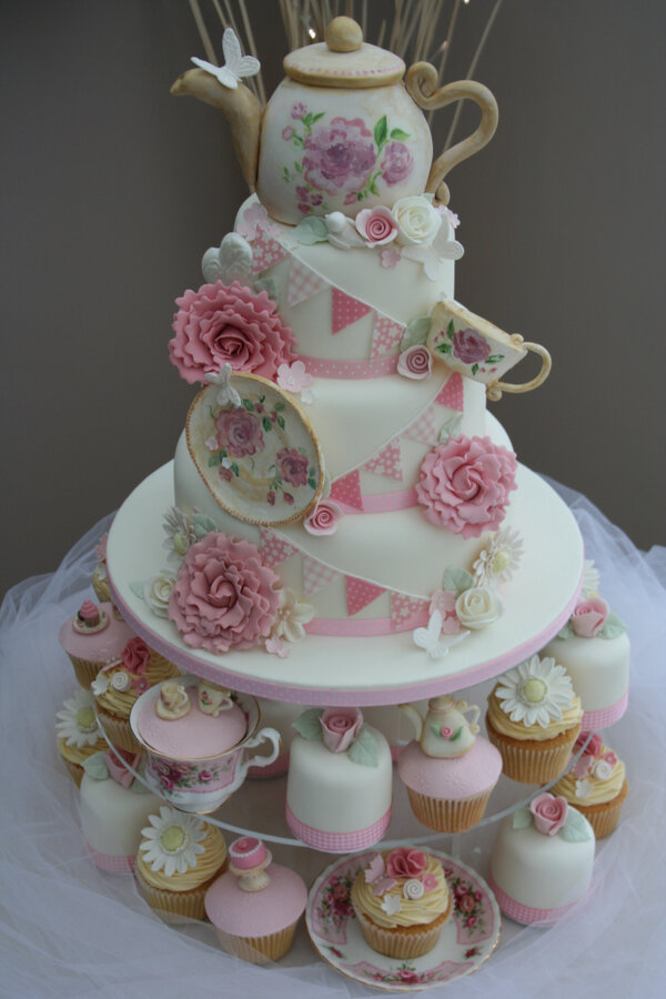 BDVDPc6CcAA4IEW.jpg (600×900) Tea party cake, Party cakes, Teapot cake