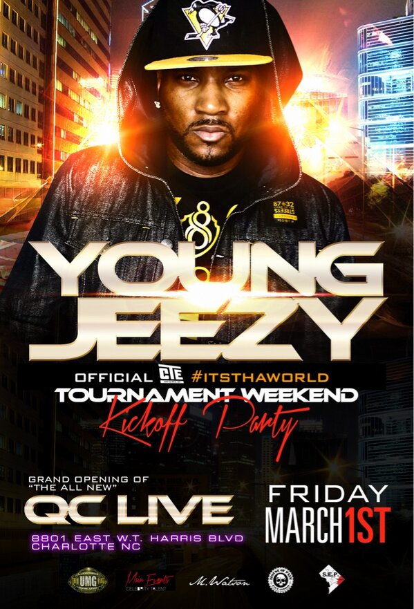 Southeastprod's tweet photo. YOUNG JEEZY AND CTE WORLD HOSTS #ItsThaWorld takeover Charlotte CIAA WEEKEND MAR 1st @ QC Live http://t.co/NNukaO52