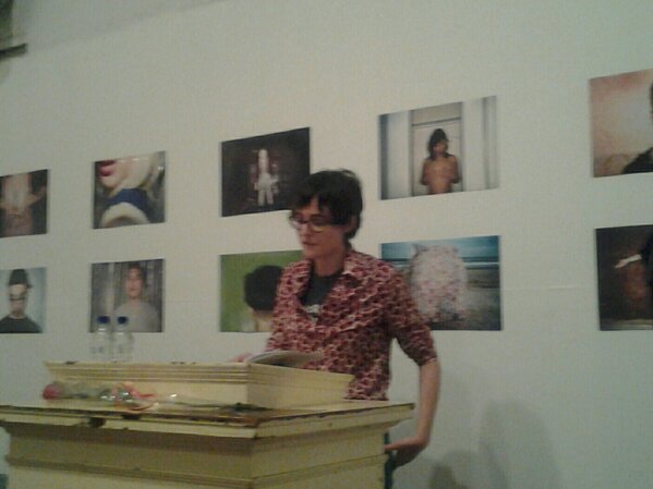 smallpresstraff's tweet photo. Laura Neuman reading now "you become the collective organism" http://t.co/M8HYbMto