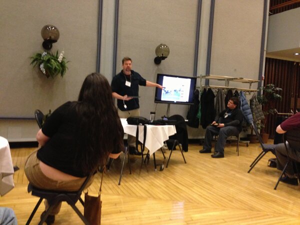 @NorthCountrySOB gives his lightning talk at #thatcampwny