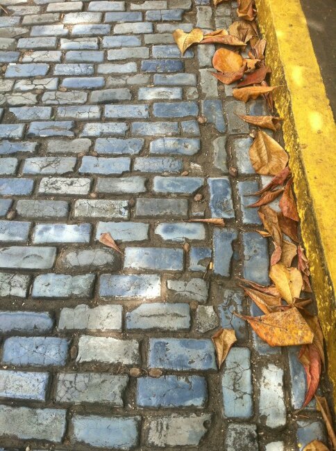 TimeStats's tweet image. Blue cobblestones, San Juan PR