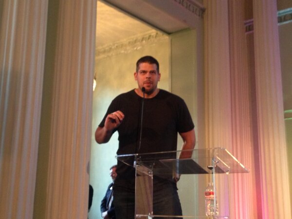 InnoTechToday's tweet photo. Rob from @badgy gives #ee2013 a huge shot out at @startuprally #startuprally http://t.co/Lf4up35f