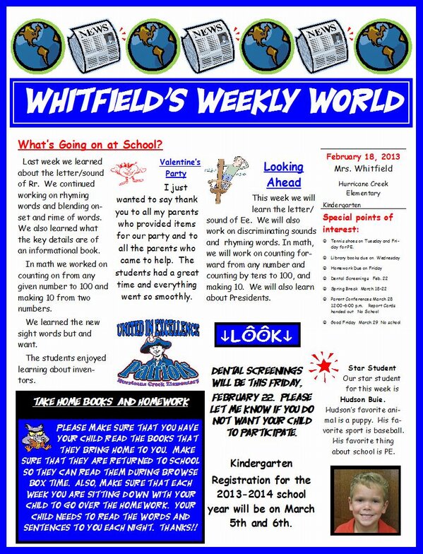 KinderTweetsHCE's tweet photo. Whitfield's Weekly World 2-18-2013 http://t.co/MXhKaZ6R