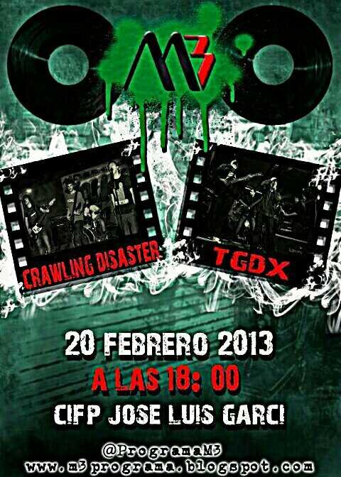 CDisaster's tweet image. Mañana tocaremos para el programa @ProgramaM3 en el JLG de Alcobendas, para asistir como público enviar DM o mención.