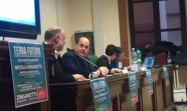 Nicola Zingaretti e Riccardo Valentini alla sala della Provinicia di Viterbo #nuovoinizio
