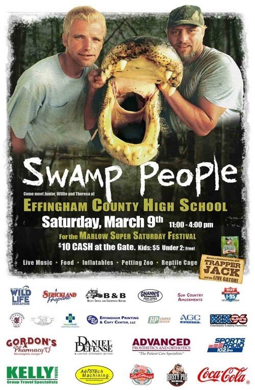 TheSwampPeople's tweet photo. Come on out to Effingham County High in Springfield GA on March 9...Its gonna be a big tyme... http://t.co/NETXftCY