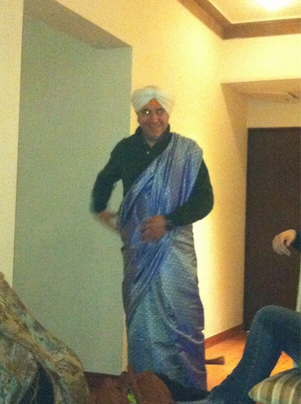 This is the best week of my life #indiehindi #india #amazing my teacher in my sari hahahahah