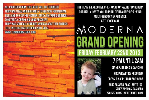 NewViceGroup's tweet image. Look forward to the #modernaatl grand opening to benefit Tripp halstead ! Come on out! @ModernaATL