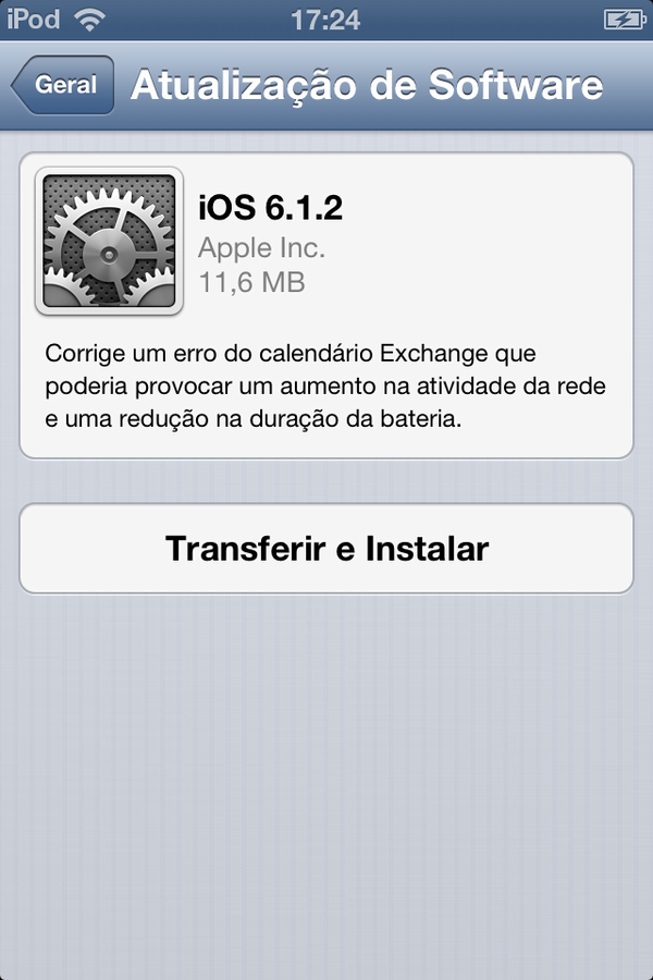 DistecnoMobile's tweet photo. Apple libera iOS 6.1.2 para iPhone 3GS, iPad 2, iPod Touch 4ª geração e superiores. http://t.co/O9YDIT0x