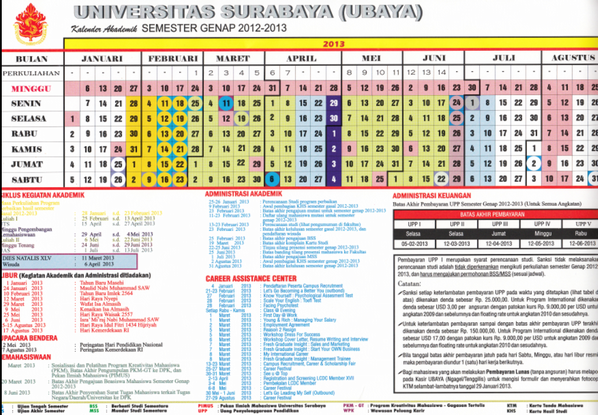 kalender akademik ubaya