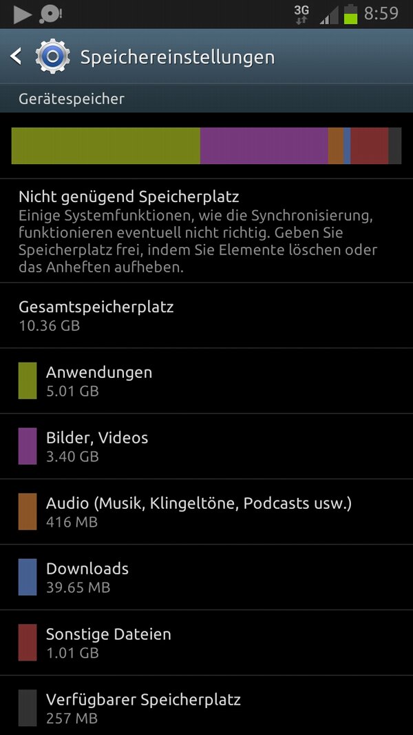 DakiX's tweet image. Benachrichtigung kam eben, Speicher zu voll :/ 316 Apps #16GB #tolittle