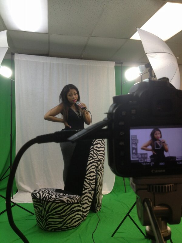 certifiedgmc's tweet photo. #VideoGrindin With the beautiful And Talented @ShaniAkilah http://t.co/4KOoERVe