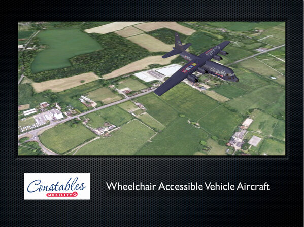 ConstablesUK's tweet photo. Just look at what a customer created for us - a #wheelchair accessible plane flying above our Sussex factory! Clever! http://t.co/44Xohgko