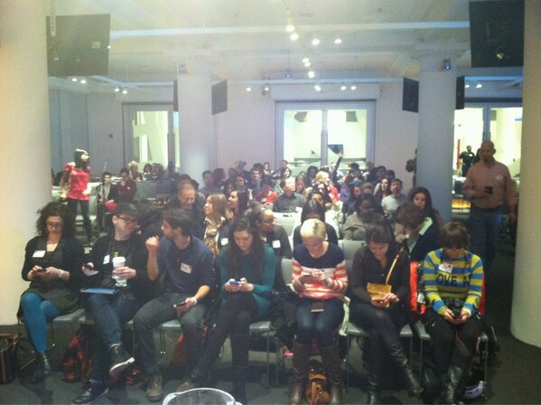 Check out the view from where I'm sitting. We're about to start our panel. #smw140resume