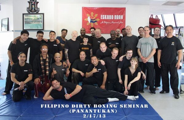 ranslamthedor's tweet photo. Here's a group photo from a Panantukan "Dirty Boxing" Seminar held at my school, Eskabo Daan last weekend. http://t.co/XKJJfSPMXK