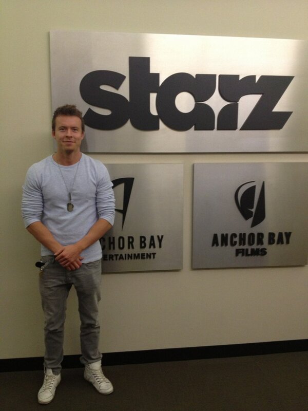 What a surprise! Caesar aka Todd Lasance stops by the #Starz office to say hi! <a href="/spartacus_starz/">Spartacus</a> <a href="/ToddJLasance/">Todd Lasance</a>