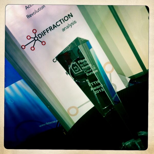 Have just won the FFTH Council Europe individual award for outstanding contribution to the industry. WOW! #ftth2013