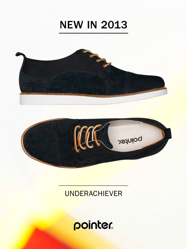 pointerfootwear's tweet photo. #newin2013 #UNDERACHIEVER New Derby in a mix of suede and canvas.
Named after the 1996 skate video by #danwolfe http://t.co/EyIpnO9AcK