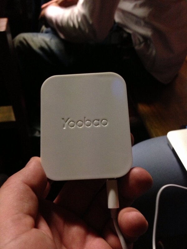 shapshak's tweet photo. Keeping my phone charged at #OscarPistorius RT @StuffSA: #GadgetOfTheDay Battery booster from @yoobaoafrica http://t.co/h18QLOBiW7