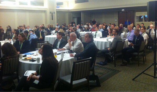 LangCanada's tweet image. The attentive crowd of members and partners at the 6th annual LC conference. #LangCanada2013