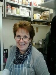 Ann busy in the kitchen making lots of goodies for the weekend