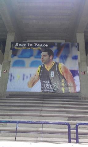 LEBBBall's tweet photo. From Champville court...In our Hearts Forever Hero http://t.co/EXFua2V9MO