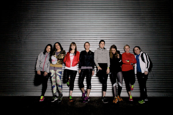NikeNYC's tweet photo. These are the women of Run Club. They run NYC and they'll take you from Flatiron to the finish line. #NWM http://t.co/51b4FlvAWK