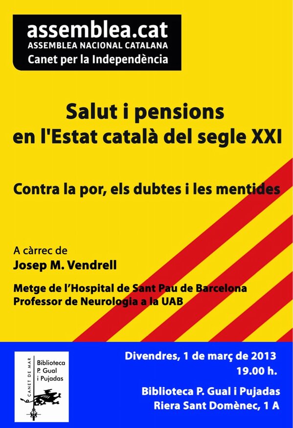 Canet_X_Indep's tweet photo. Xerrada sobre les pensions l'1 de març a les19,00 h a la Biblio de @canet @assemblea @radiocanetdemar @ajcanetdemar http://t.co/1NDqZJcqAd