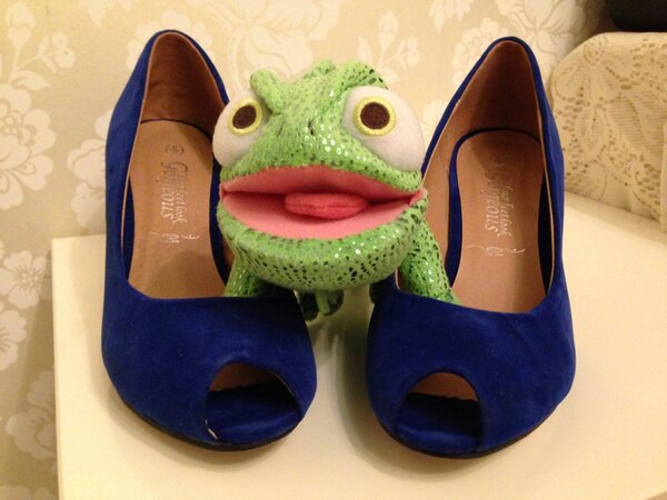 PascalTangled's tweet image. Trying on Rapunzel's party shoes...