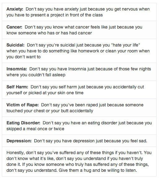 nicolefxr's tweet image. Don't say you suffered any of these things if you haven't. You don't fcking know what it's really like.