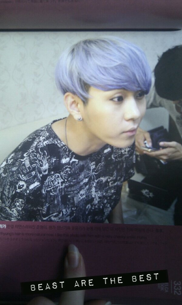 HighlightFR's tweet photo. SELCA BOOK #Junhyung "JH's hair is more natural now. I like this photo with his very cheekly smile. Haha" by Yoseob http://t.co/i54n9GLBwG