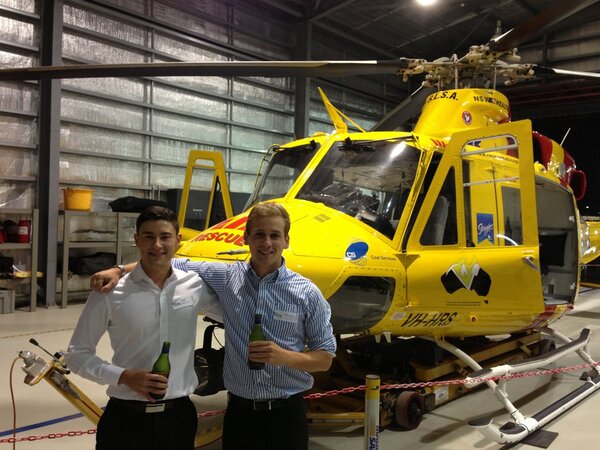EinsteinTutor's tweet image. Best friends, managing directors of ET are proud to be supporting the Westpac helicopter service!