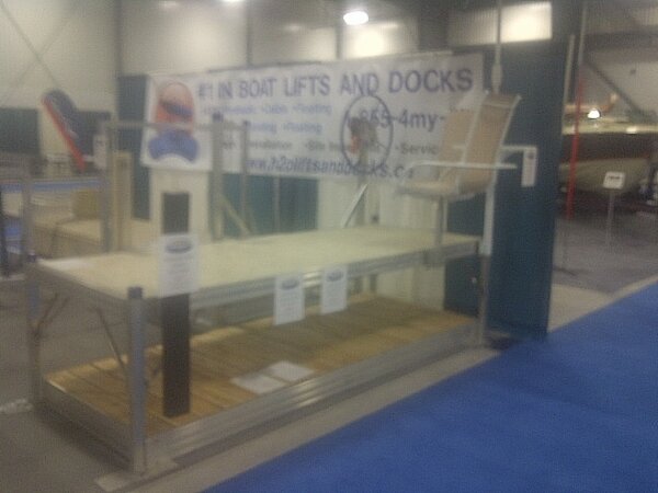 APLatATL's tweet photo. @GeorgesMarine @ShoreMaster Booth, Day 2 @cnssobss Let's sell some dock! http://t.co/xVeUz7BIdU