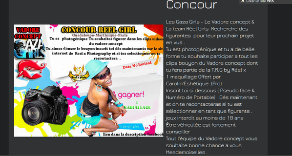reelxofficiel's tweet photo. Concour Réel Girl @vadore971  http://t.co/GWseAGMsZs  <<< lien inscription http://t.co/JaQeUVwTh5