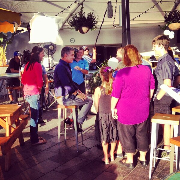RiverbarKitchen's tweet photo. @chefmattmoran @sarahharrisnews @camjwilliams The today show Live from Riverbar and Kitchen http://t.co/51JuLcdCMB