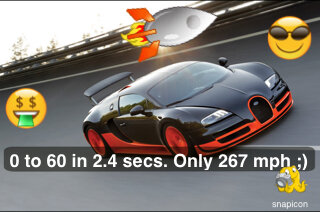 Snapicon's tweet image. $2.4 million base priced Fastest car in the world -- Bugatti Veyron Super Short!  #fastestcar
