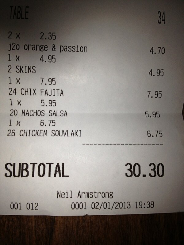 DannyEasby's tweet photo. From first man on the moon to waiter ha ha #starters #moon #nielarmstrong http://t.co/0JTJsHGOd1