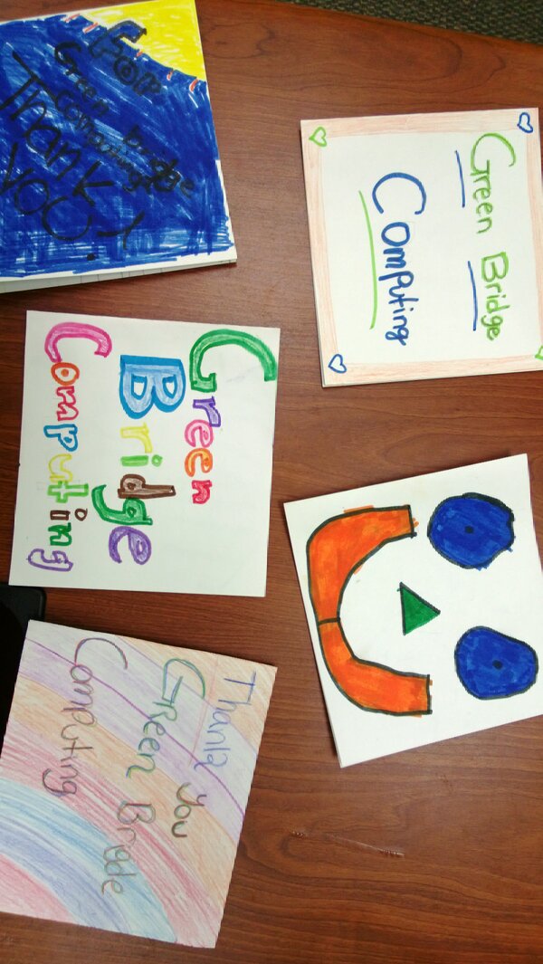 GreenBridgeComp's tweet image. What a way to brighten up an already bright office! Thank you @marinapita1 and class =)