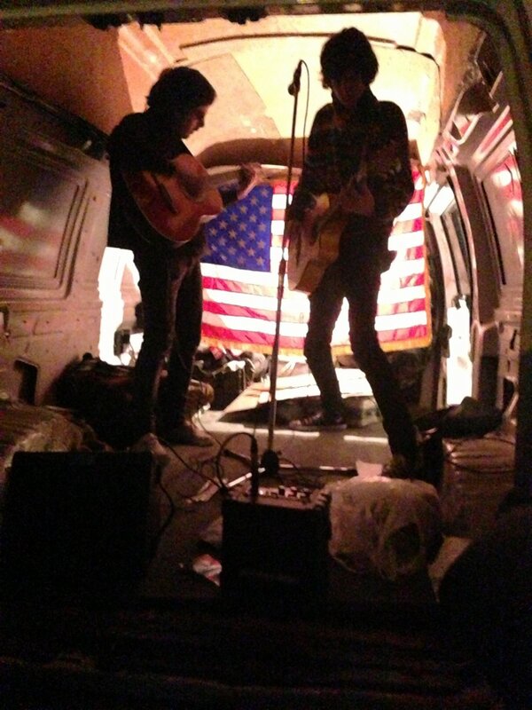 ArtObserved's tweet image. band in a van in an alley @mmuseumm @tomsachs @baronvonfancy #courtland #freightelevator #art #opening