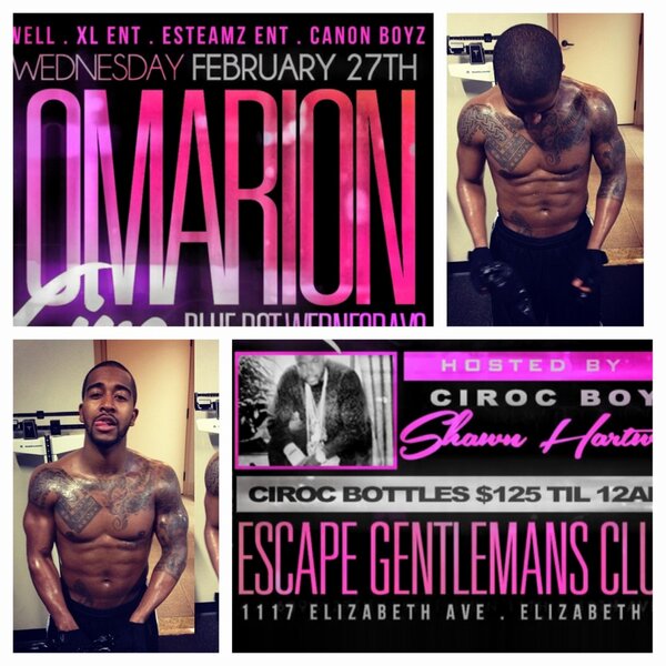 Feb 27th <a href="/1omarion/">Omarion</a> is hosting BLUEDOT WEDS AT <a href="/Escape_MensClub/">ESCAPES- THE BIG E</a> BOOK YOUR BDAY PARTY ASAP.