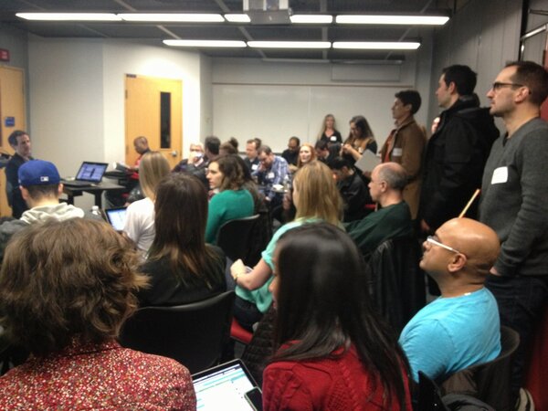 JamieLeighTO's tweet image. Learning about measurement with a packed room #pcto13