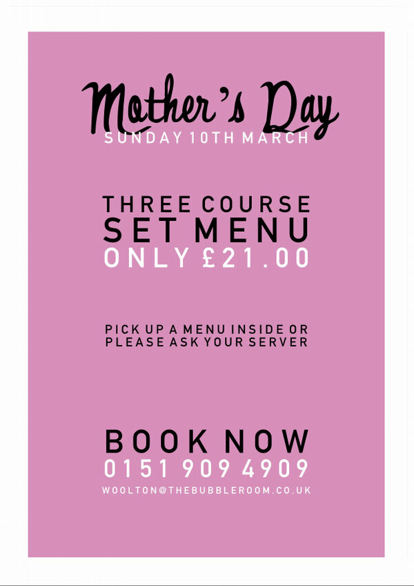 The Bubble Room On Twitter Mother S Day In Woolton Click
