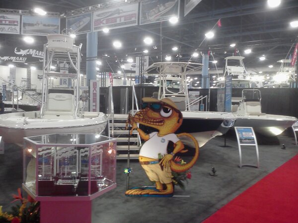 Rod n Reel at  Skeeter boat display at Miami Int. boat show !!!!!