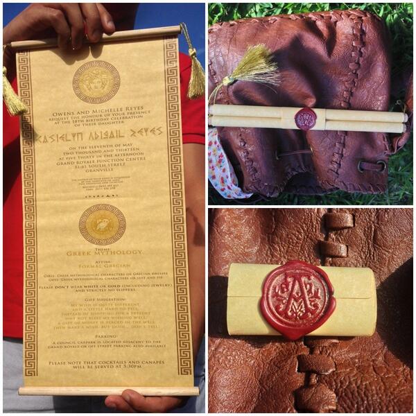 ericamaee's tweet image. Cousins Debut invitations look so good omg 😍😍 #GreekTheme #Excited #MeltedWax #18th